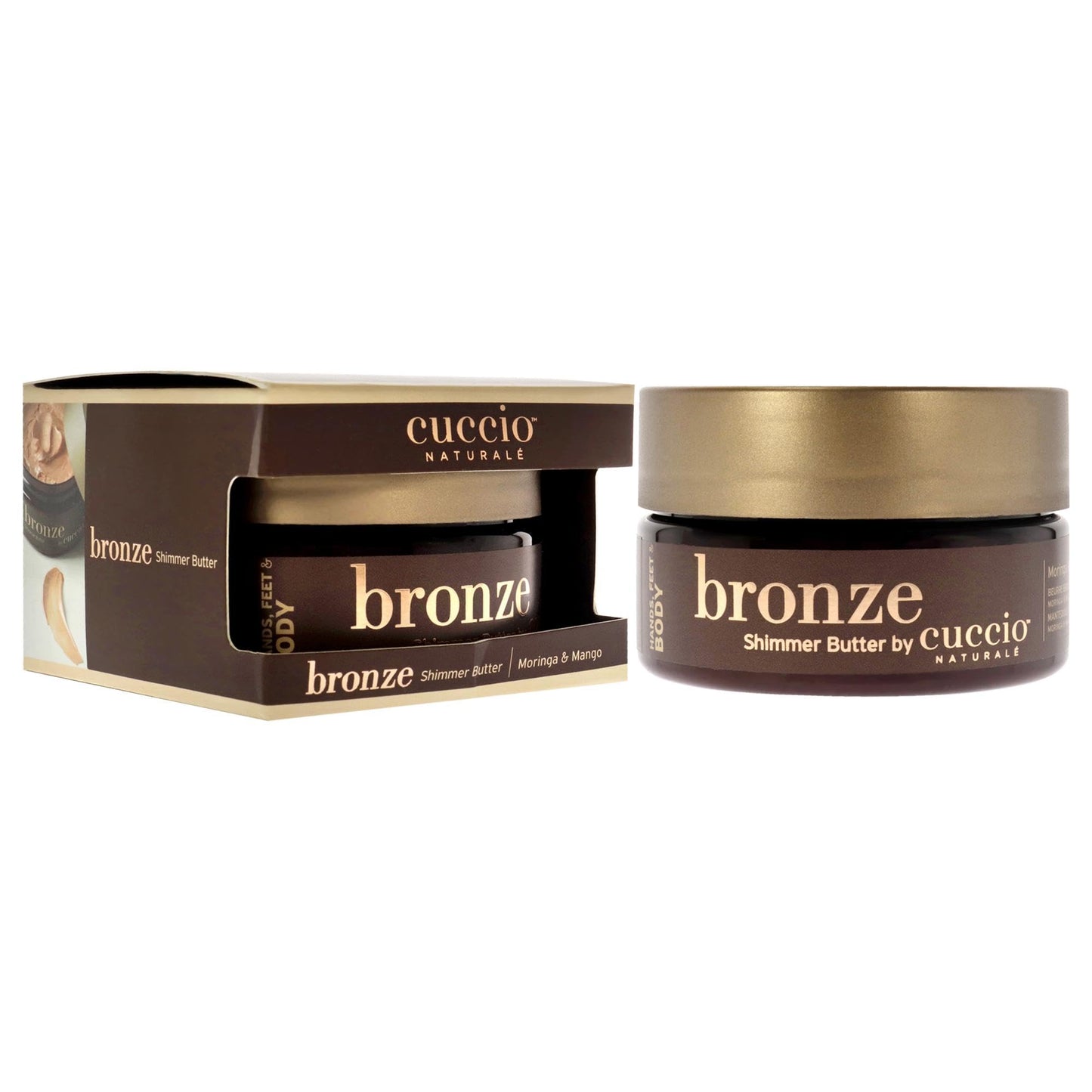 Cuccio Naturale Bronze Shimmer Butter - Hydrates Hands And Feet For Glow And Light Shine - Available In Two Bright And Shiny Shades - Naturally Rich