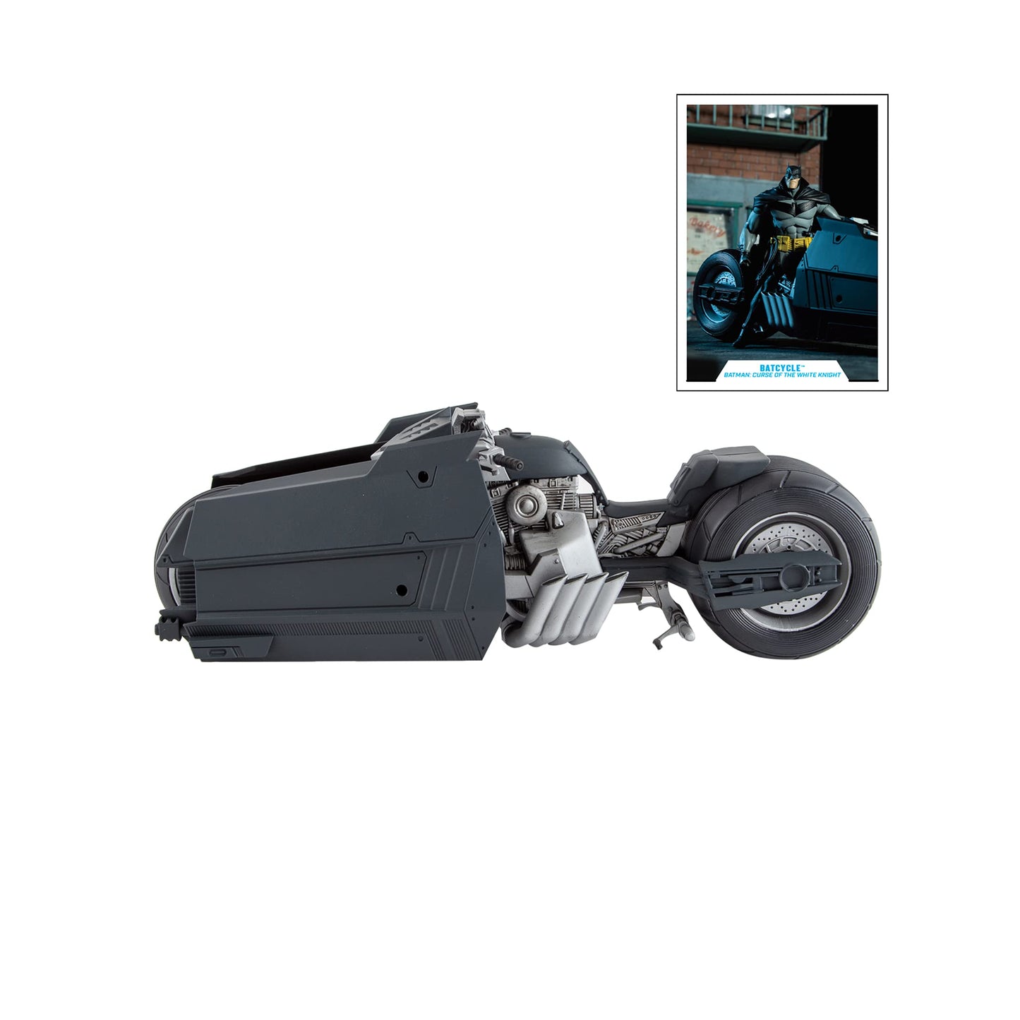 McFarlane Toys DC Multiverse White Knight Batcycle, Black