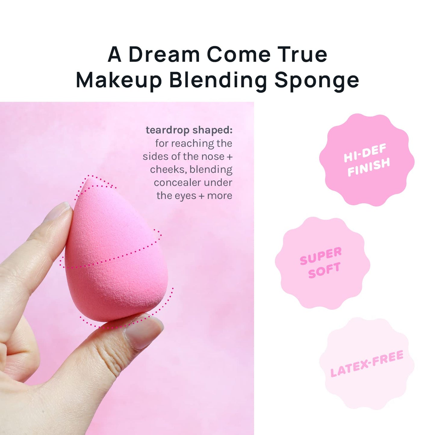 AOA Studio Collection makeup Sponge Set Latex Free and High-definition Set of 6 makeup Wonder blender For Powder Cream and Liquid, Super Soft Wonder