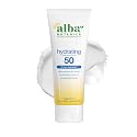 Alba Botanica Hydrating Sunscreen Lotion, SPF 50 Broad Spectrum Protection, 24 Hour Hydration, Water Resistant (40 minutes), Fragrance Free