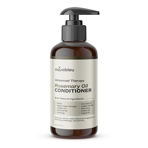 Aquableu Advanced Therapy Anti-Thinning Rosemary Oil Conditioner - Infused with 14 All-Natural Ingredients for Enhanced Volume, Strength, Thickness