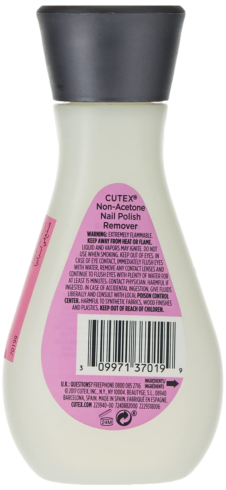 Cutex, Polish Remover - Non Acetone, 3.4 Fl Oz