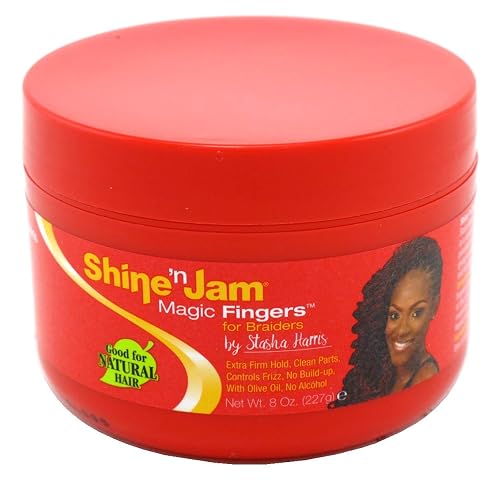 Shine N Jam Magic Fingers For Braiders Extra Firm Hold 8 Ounce (Pack of 3)