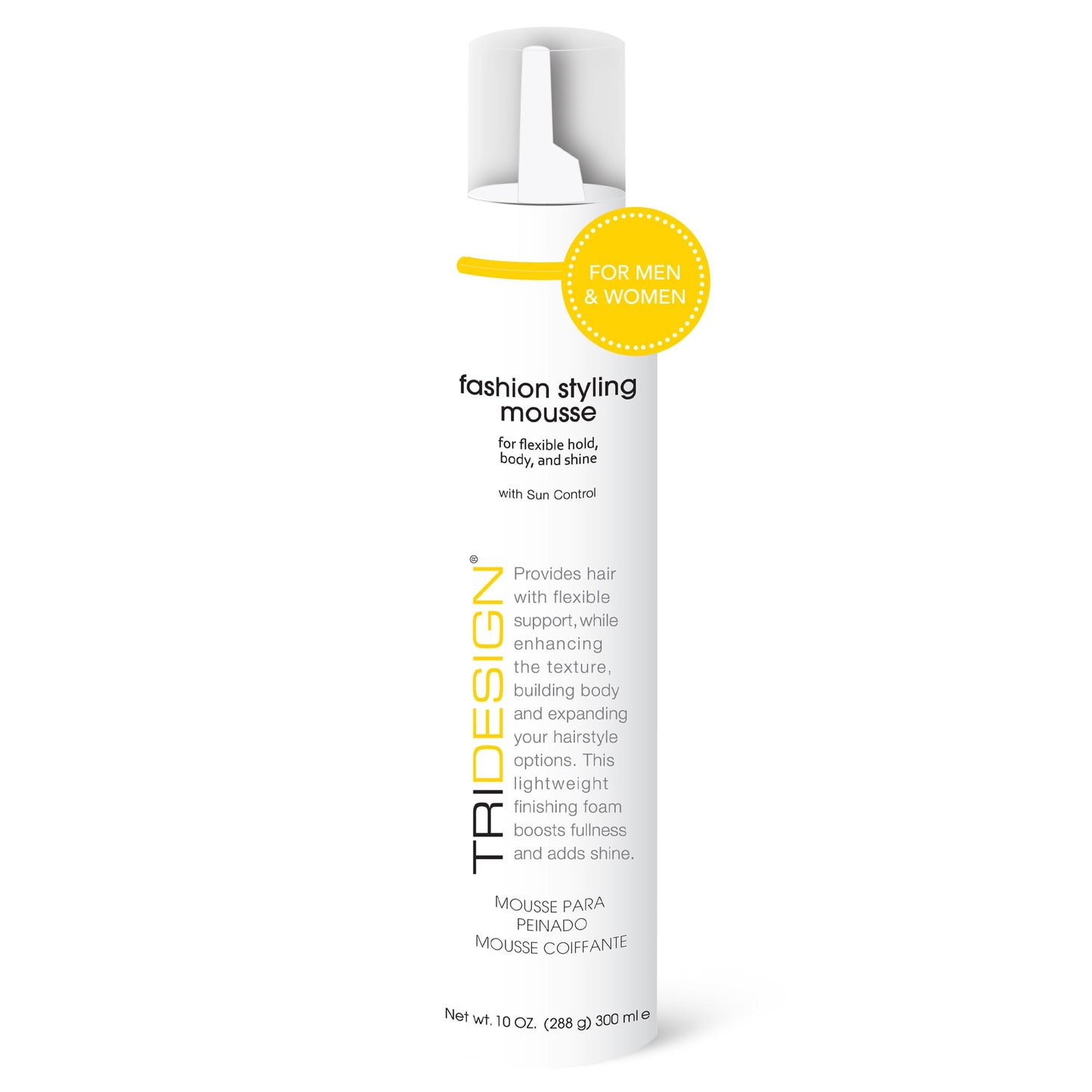 TRI Fashion Styling Mousse - Wavy Hair Volumizer & Curl Tamer with Frizz Control, Shine & Styling Options for Women, Hair Foam - 10 Ounce