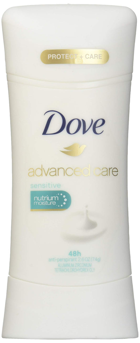 Dove Advanced Care Sensitive Skin Antiperspirant Deodorant, 2.6 Ounce - 12 per case. Beauty and Personal Care Dove