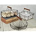 Chicken Wire Baskets in Rust Finish Set of Three