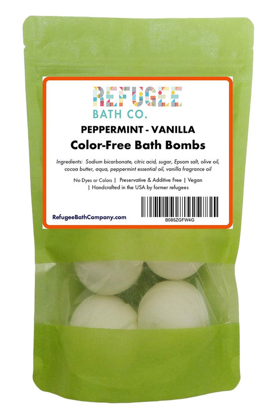 Color-Free Bath Bombs 7 Pack | 2.5 oz. Each | Cocoa Butter and Plant-Based Ingredients with No Dyes of Any Kind | Support Refugee Employment in USA…
