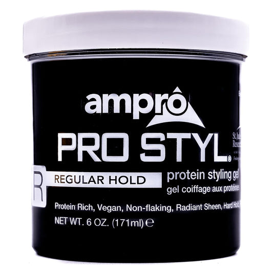 Ampro Pro Styl Styling Gel - Protects and Strengthens Your Strands - Non-Flaking, Alcohol Free, Vegan Formula - Flexible, Touchable Hold for All Hair