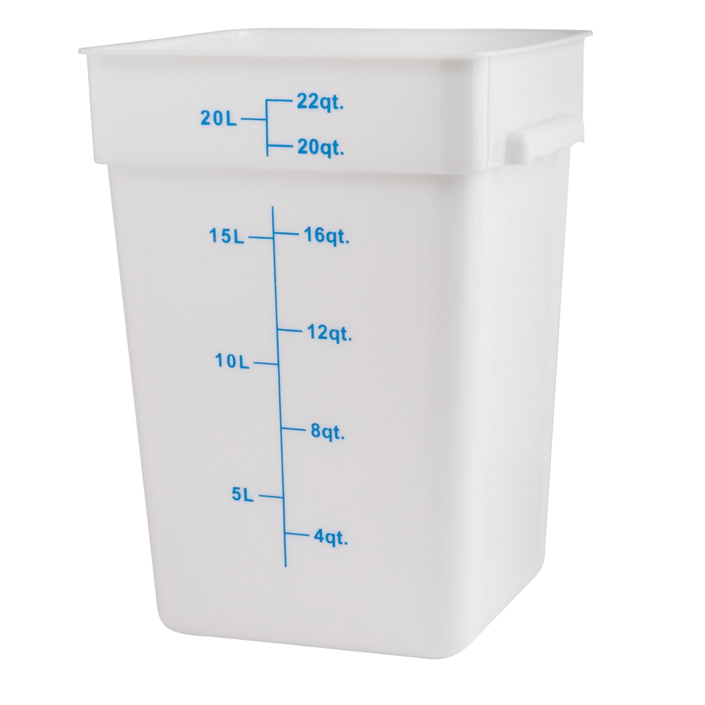 Winco Square Storage Container, 22-Quart, White, Medium