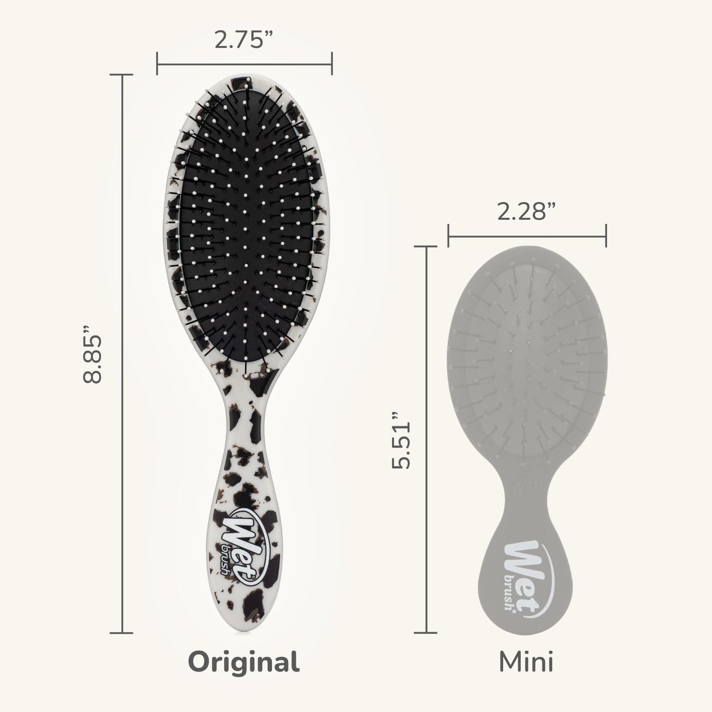 Wet Brush Original Detangler Hair Brush - Tan Leopard (Safari) - All Hair Types - Ultra-Soft Bristles Glide Through Tangles with Ease - Pain-Free Comb