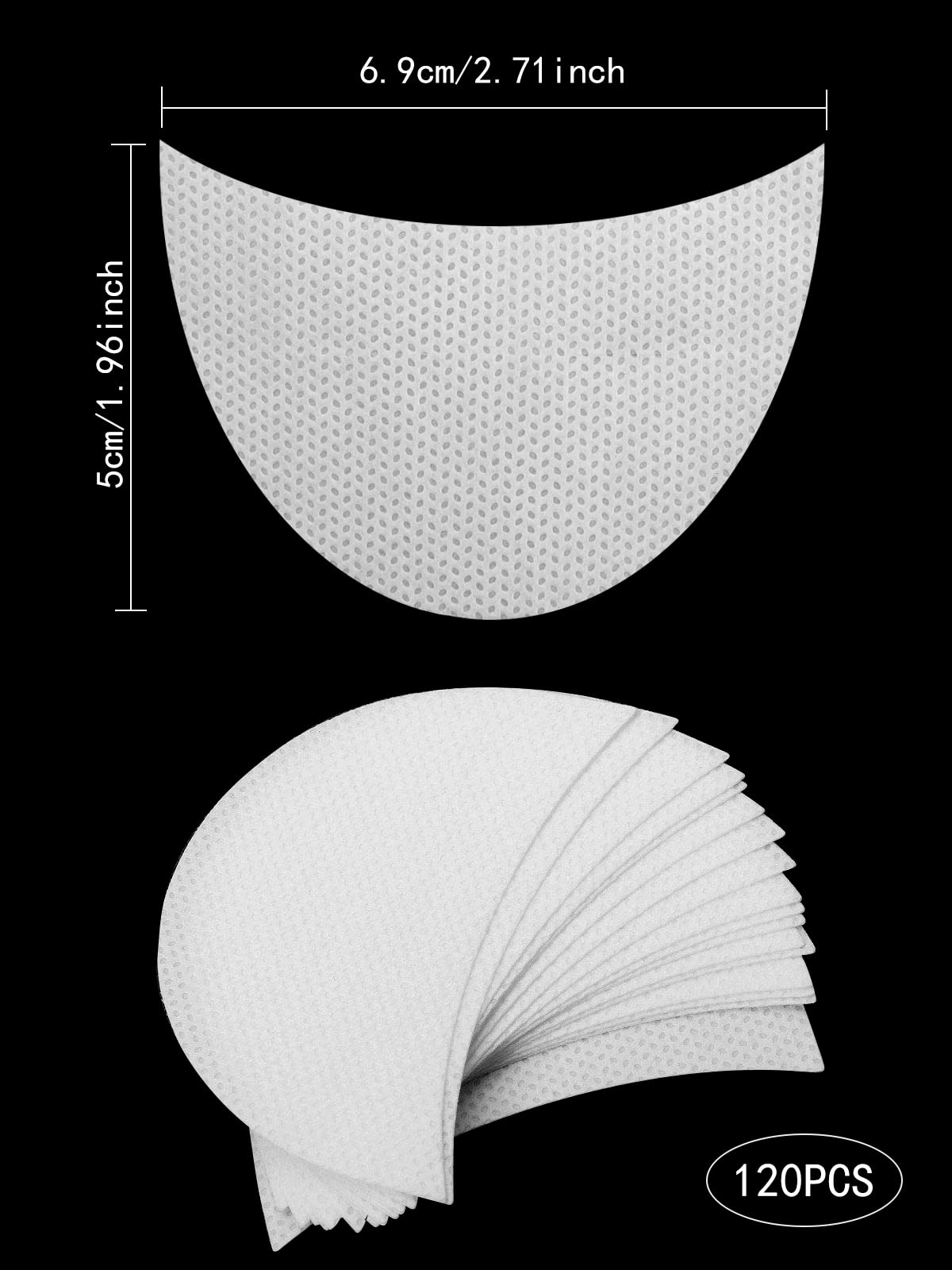 Kalolary 120 Pcs Eye Shadow Shields, Eyeshadow Pads Stencils Lint Free Under Eye Pads Eyeshadow Patches For Eyelash Extensions/Lip Makeup