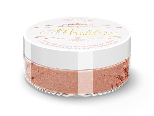 MARBLERS Fine Natural Mica Powder [Eggshell Clay] 0.11oz (3g) | Highly Pigmented | Non-Toxic, Vegan, Cruelty-Free | Eyeshadow, Body Butter, Nail
