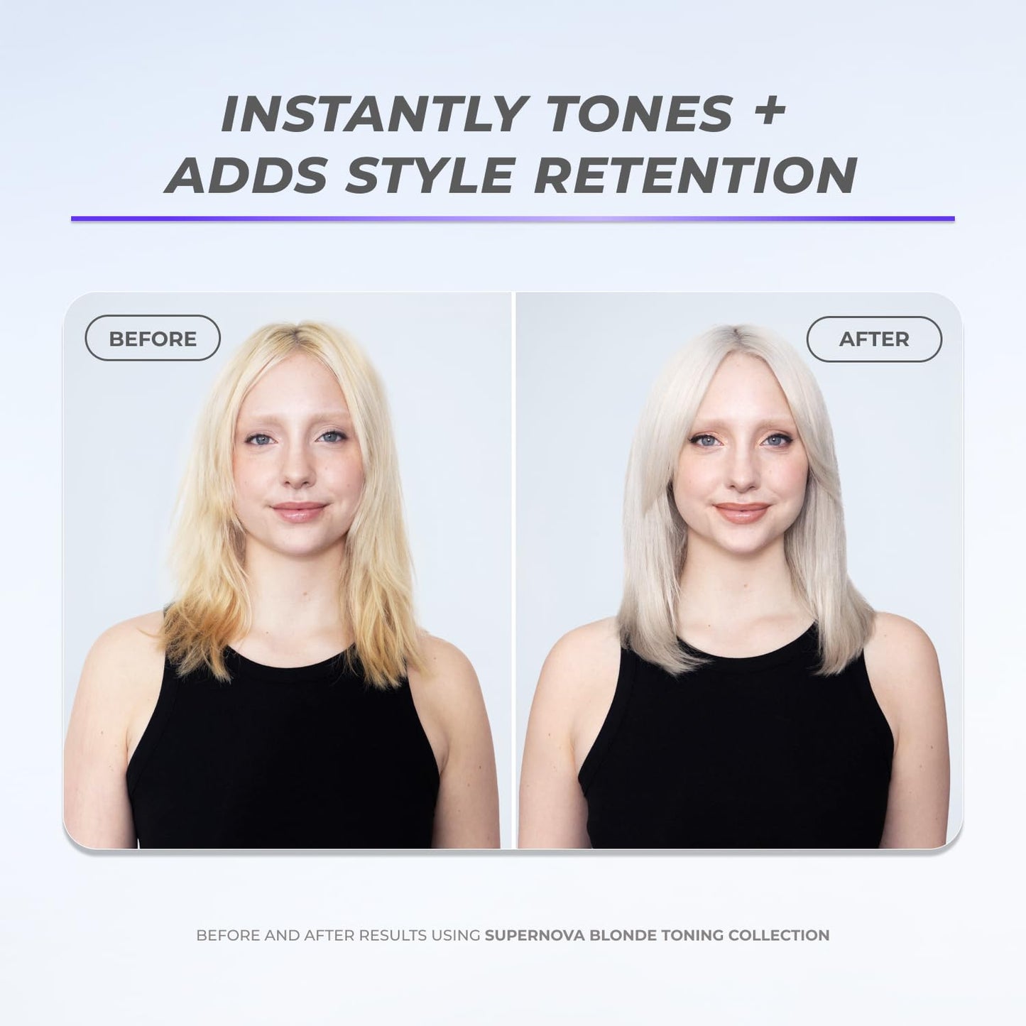 XMONDO Hair Supernova Blonde Toning Leave-In Foam, Vegan Formula Hair Toner Foam for Reducing Brassy and Yellow Tones on Blonde, Highlighted, and Gray