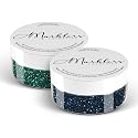 MARBLERS Twinkle Face & Body Glitter Duo [Green Garnet & Navy] 0.36oz (10g) | Non-Toxic | Vegan | Cruelty-Free | Eyeshadow, Nail Polish, Nail Art |