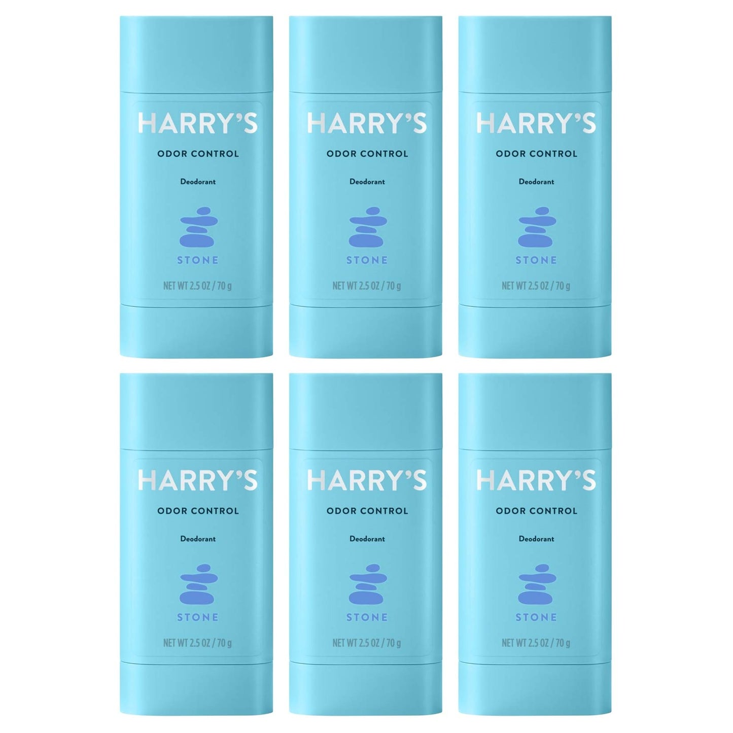 Harry's Men's Deodorant, Odor Control, Aluminum-Free, Stone, 6 Count Beauty and Personal Care Harry's