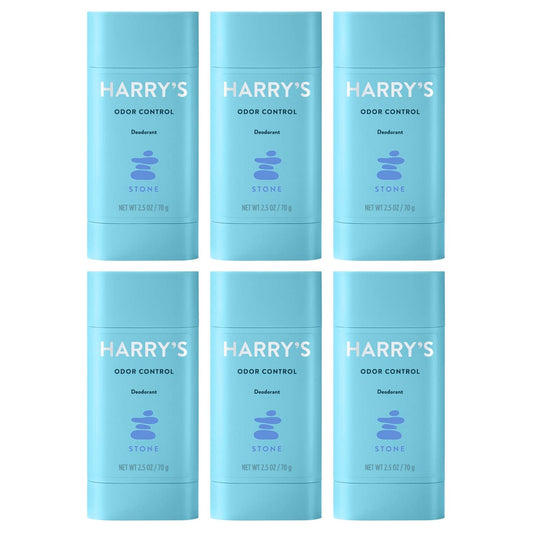 Harry's Men's Deodorant, Odor Control, Aluminum-Free, Stone, 6 Count Beauty and Personal Care Harry's