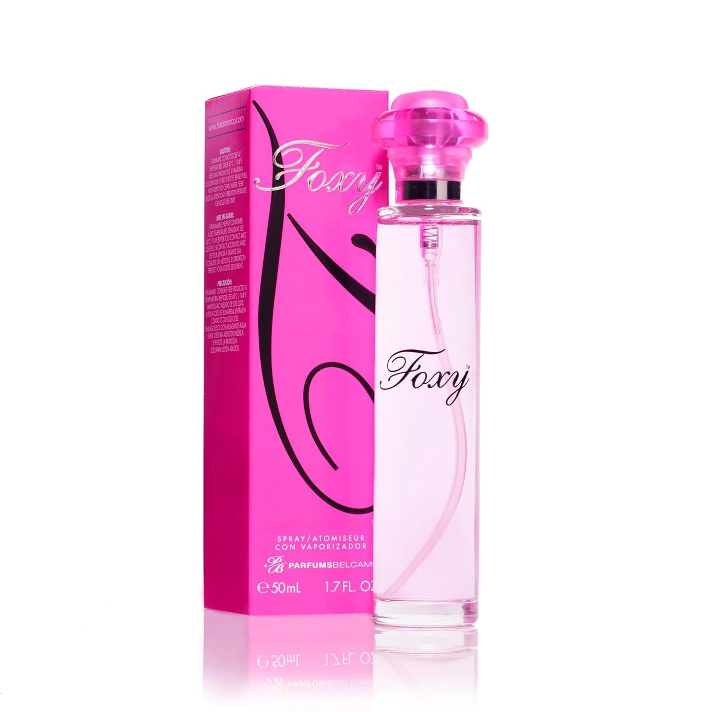 PB ParfumsBelcam Foxy Eau de Parfum Spray for Women - Glam Fruity Floral Women’s Perfume with Apple, Jasmine & Musk - Flirty Feminine Scent, Affordable Everyday Fragrance, 1.7 Fl Oz