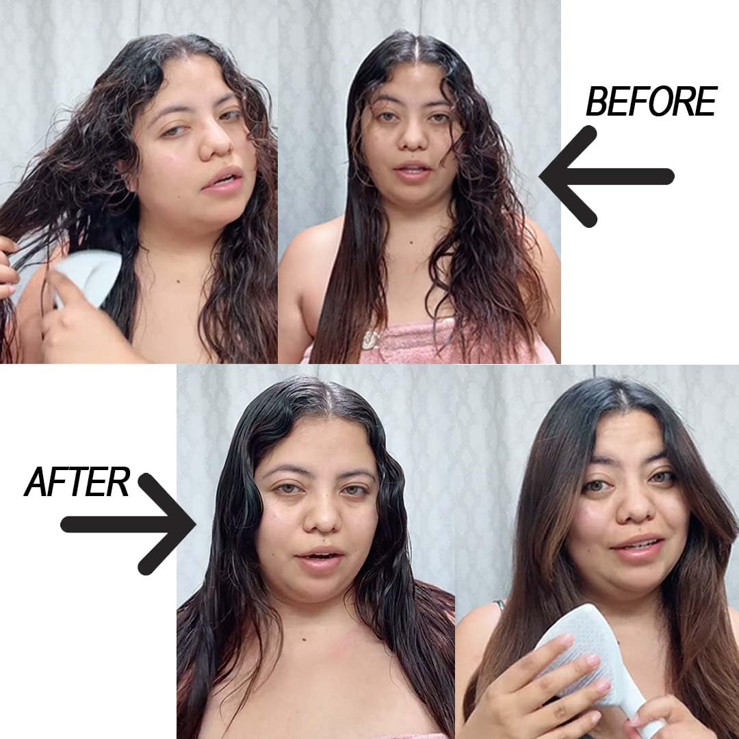 Cricket Ultra Smooth Coconut Detangling Brush for Wet, Dry Hair Anti-Frizz Detangler Shower Hairbrush with Coconut Oil and Keratin Protein Infused