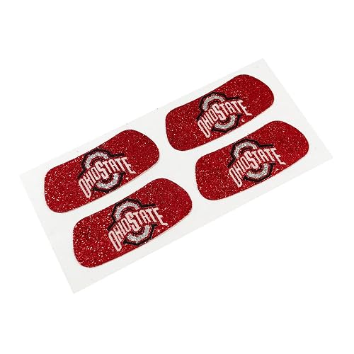 Ohio State Buckeyes NCAA Glitter Eye Black Strips, Perfect for Game Day and Tailgate (2 Pairs)