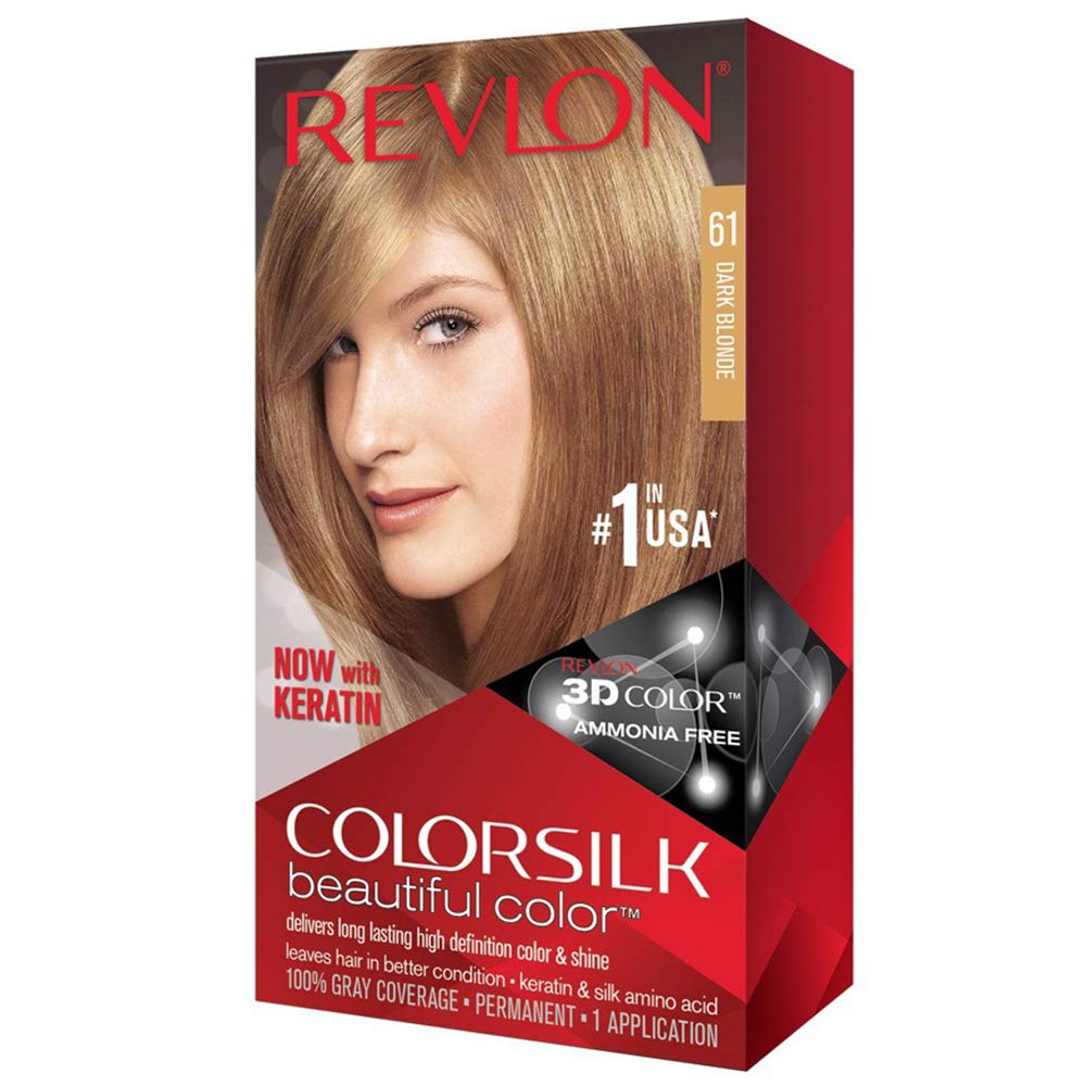 Revlon Colorsilk Beautiful Haircolor Ammonia-free Permanent Haircolor (#61 Dark Blonde), 1 Count (Pack of 12)