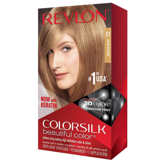 Revlon Colorsilk Beautiful Haircolor Ammonia-free Permanent Haircolor (#61 Dark Blonde), 1 Count (Pack of 12) Beauty & Personal Care REVLON