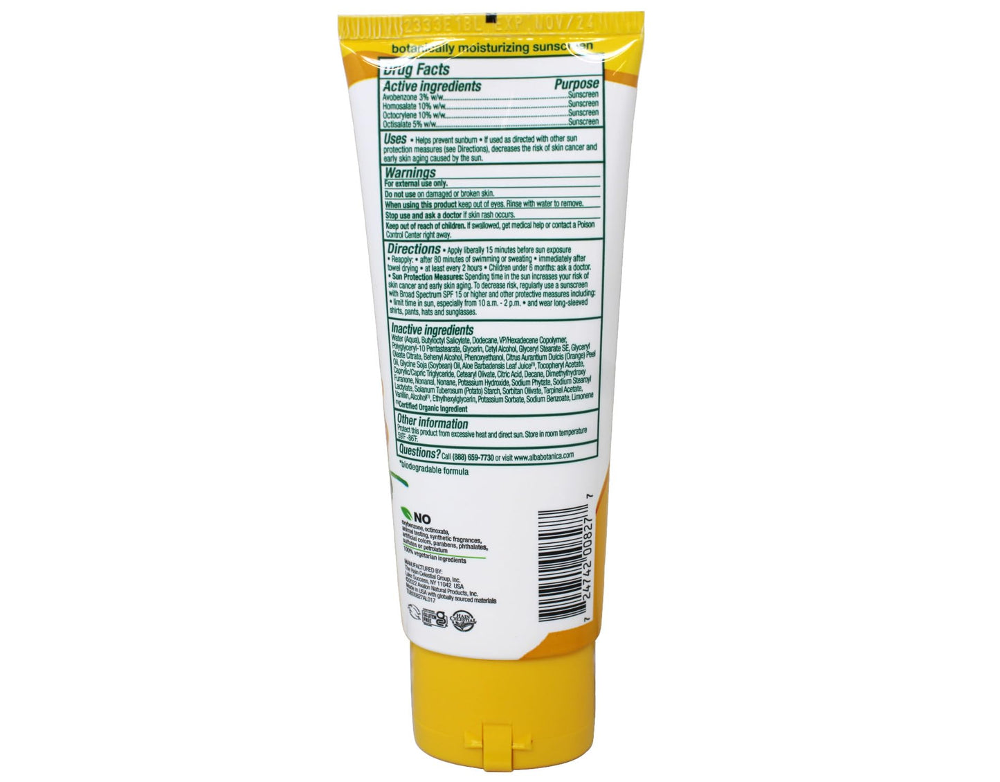 Alba Botanica Hawaiian Island Vibe Sunscreen SPF 50, 3 fl oz (Pack of 2)