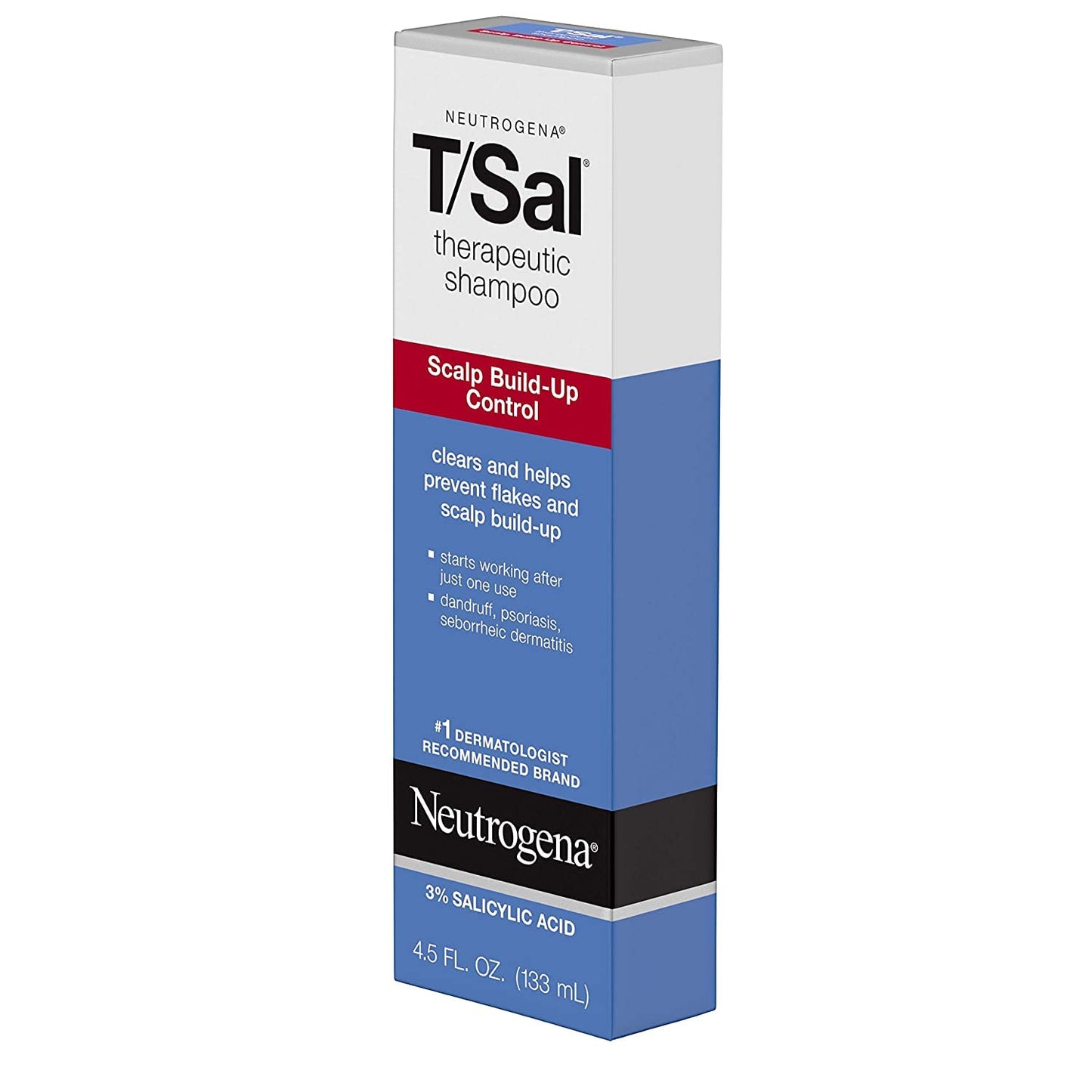 Neutrogena T/Sal Therapeutic Shampoo, Scalp Build-Up Control 4.5 oz (Pack of 5)