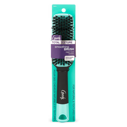 Goody x Total Texture Smoothing Brush - Vegan Boar Bristles Help Condition and Smooths Hair Cuticles for Enhanced Shine Shine - For Natural Beauty and Personal Care GOODY Default Title