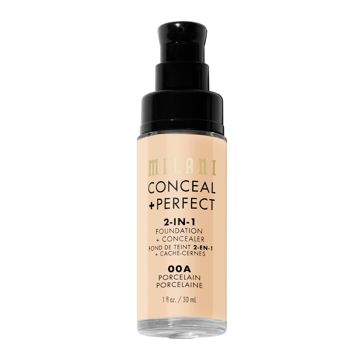 Milani Conceal + Perfect 2-in-1 Foundation + Concealer for a Flawless Complexion, Under Eye Corrector, Cover Redness and Imperfections, Waterproof