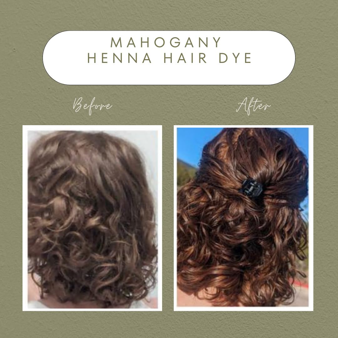 3 Packs Of Mahogany Henna Hair & Beard Color/Dye 100 Grams - Natural Hair Color, Plant-based Hair Dye - The Henna Guys