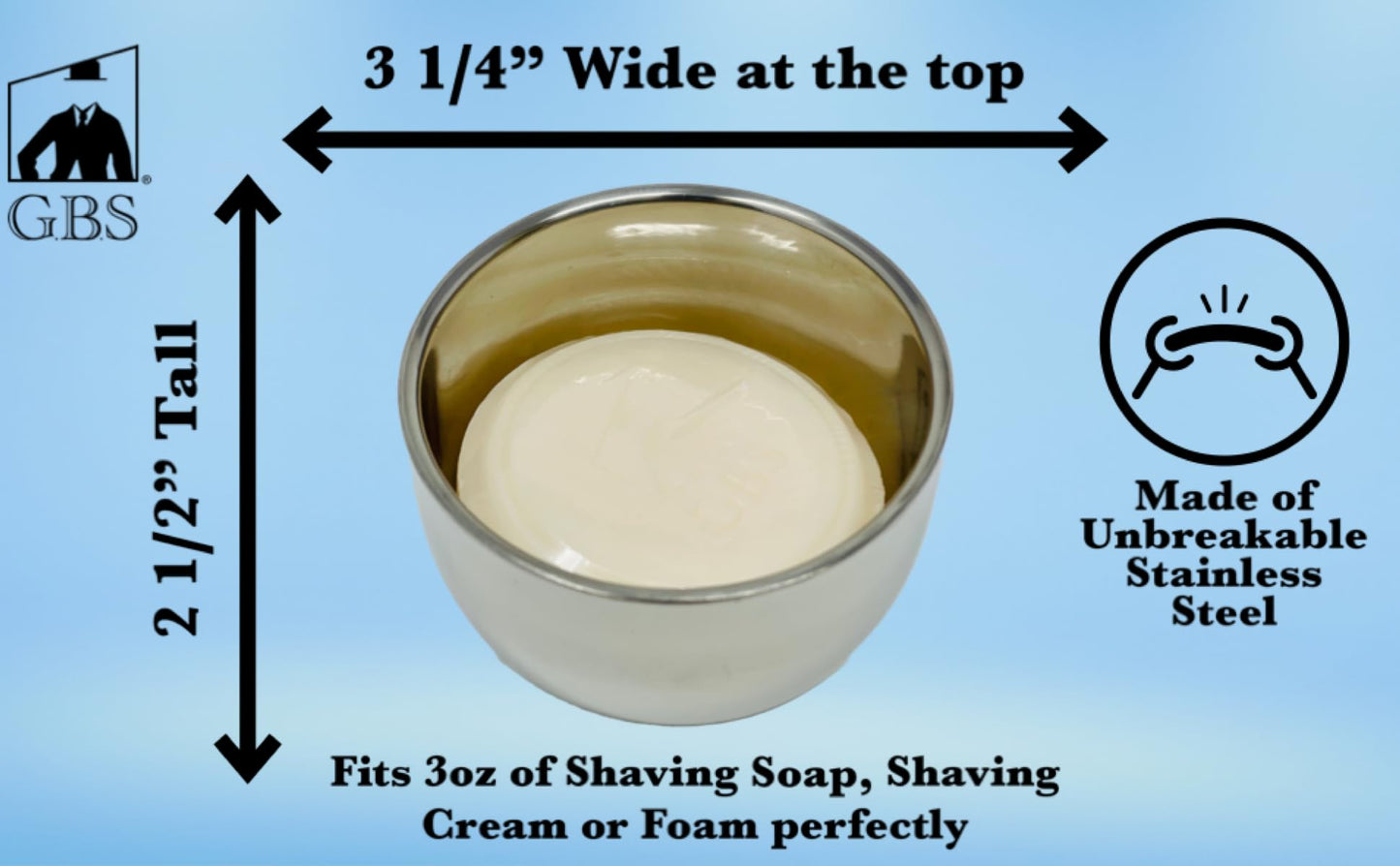 G.B.S Shaving Gift Set, Long Handle Double Edge Safety Razor, Alum Aftershave Block, Chrome Bowl with Natural Shave Soap, Shaving Brush Grooming Kit Beauty and Personal Care G.B.S