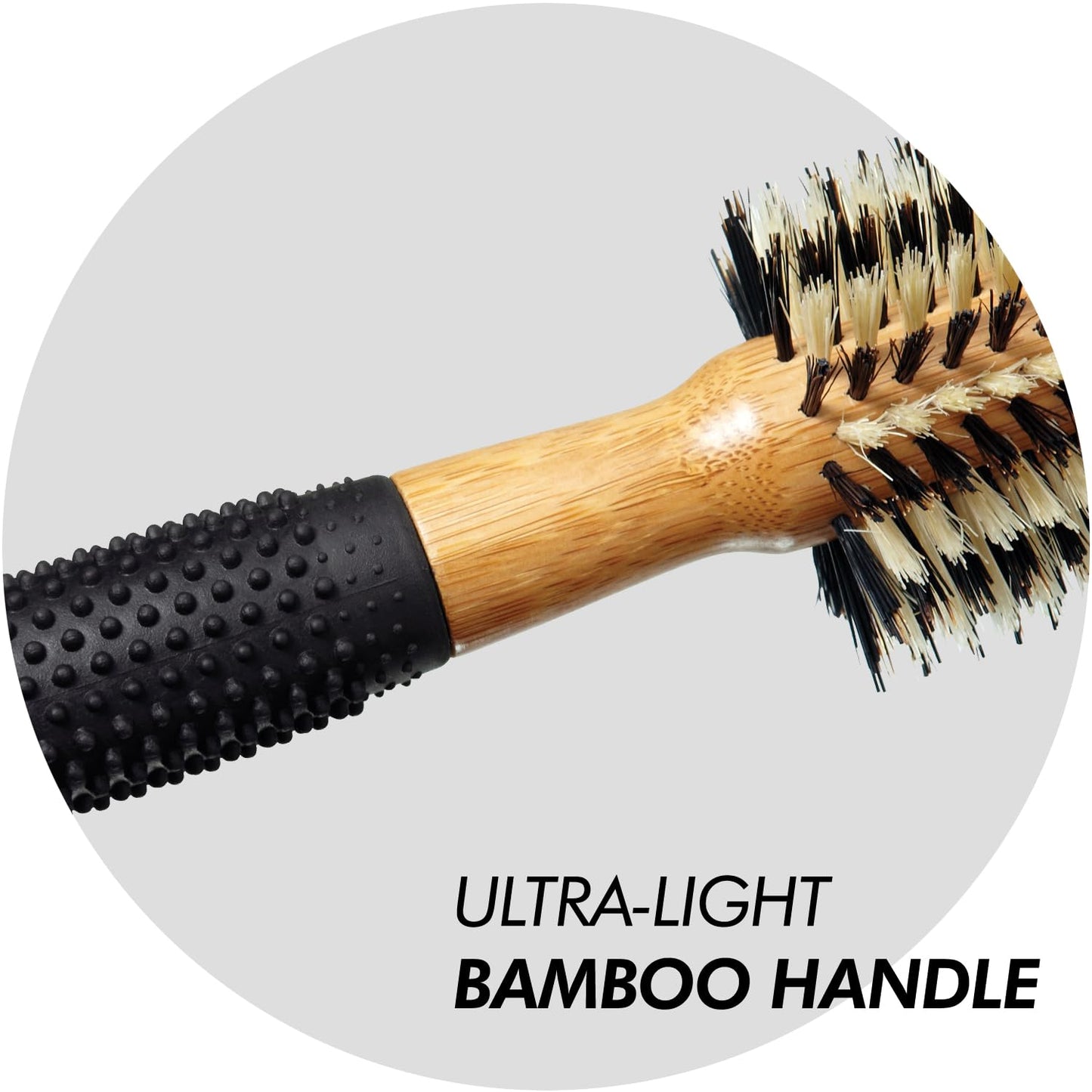 Sam Villa Signature Series Nylon & Boar Bristle Hair Brush Round Styling Brush