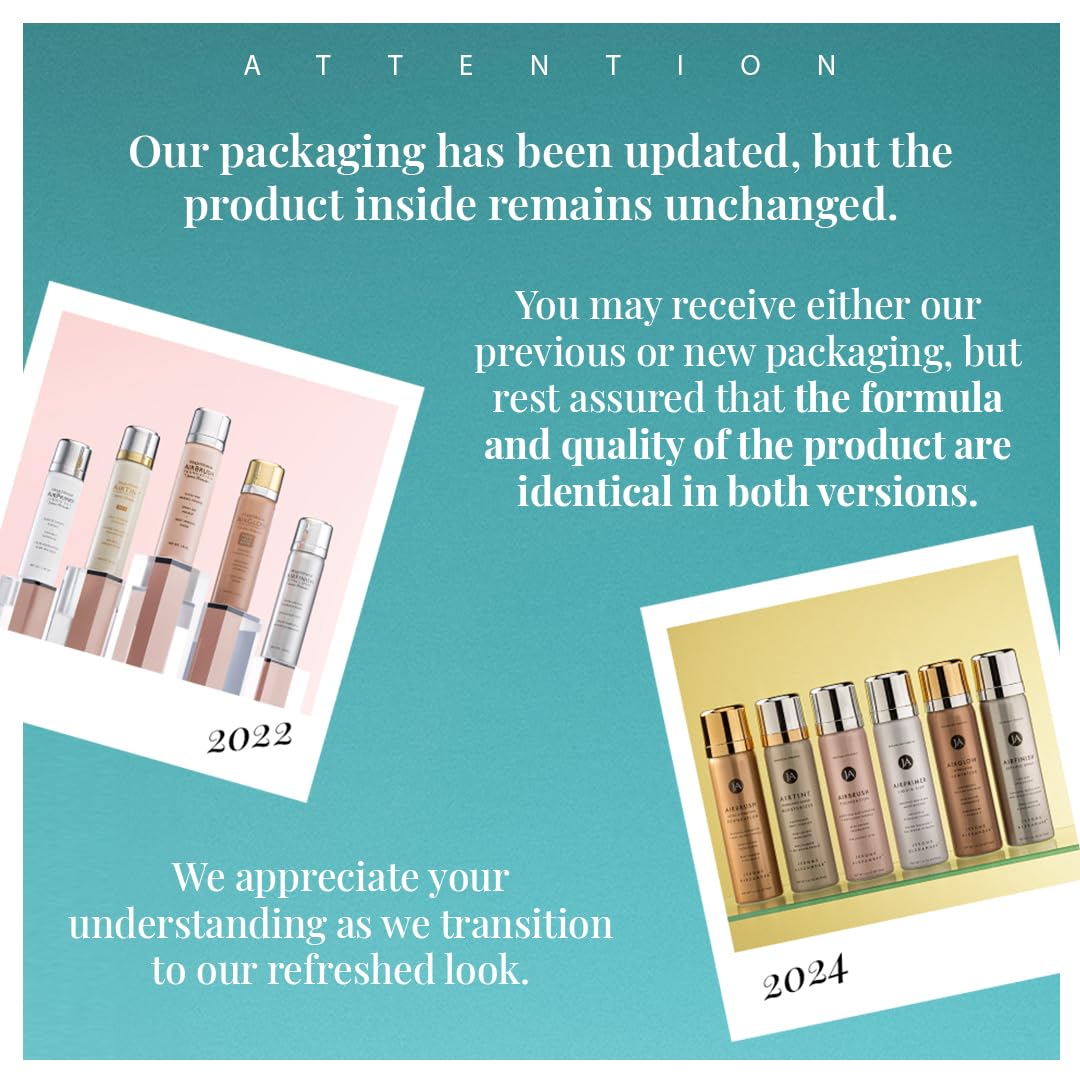 MagicMinerals AirBrush Foundation by Jerome Alexander – 2pc Set with Airbrush Foundation and Kabuki Brush - Spray Makeup with Anti-aging Ingredients