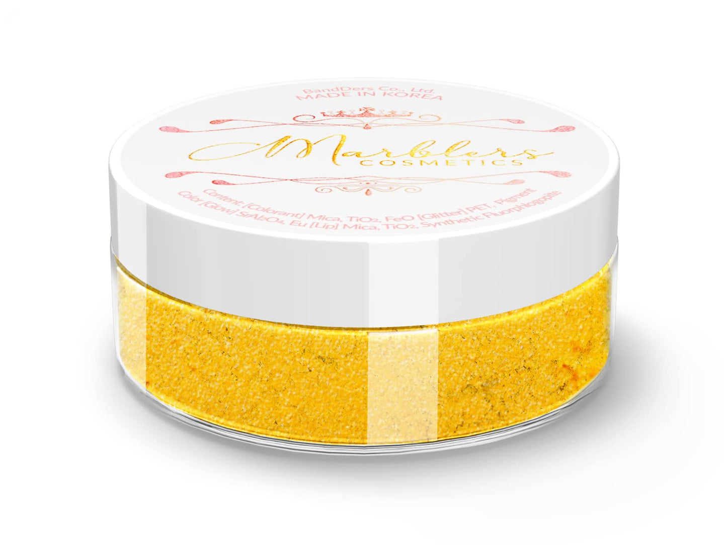 MARBLERS Fine Synthetic Mica Powder [Daisy Yellow] 0.11oz (3g) | Highly Pigmented | Non-Toxic, Vegan, Cruelty-Free | Lip Gloss, Lipstick, Bath Bomb