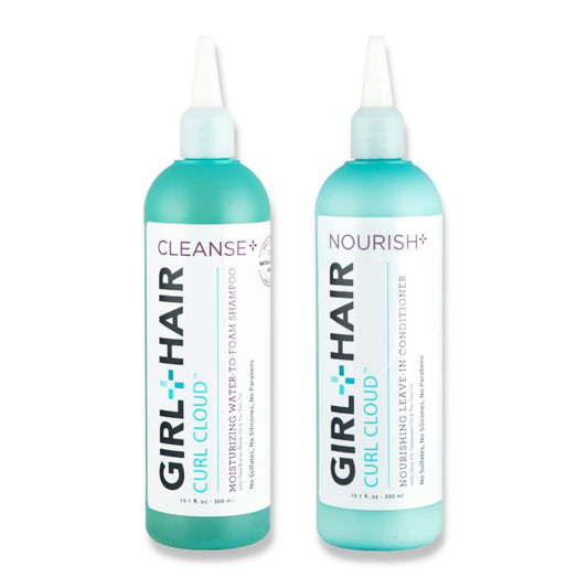 GIRL+HAIR Shampoo and Conditioner Set (2x 10.1 fl.oz./300 ml) - Moisturize and Hydrate Dry Hair and Scalp, Boost Shine, Reduce Itch and Frizz - No Beauty & Personal Care GIRL+HAIR