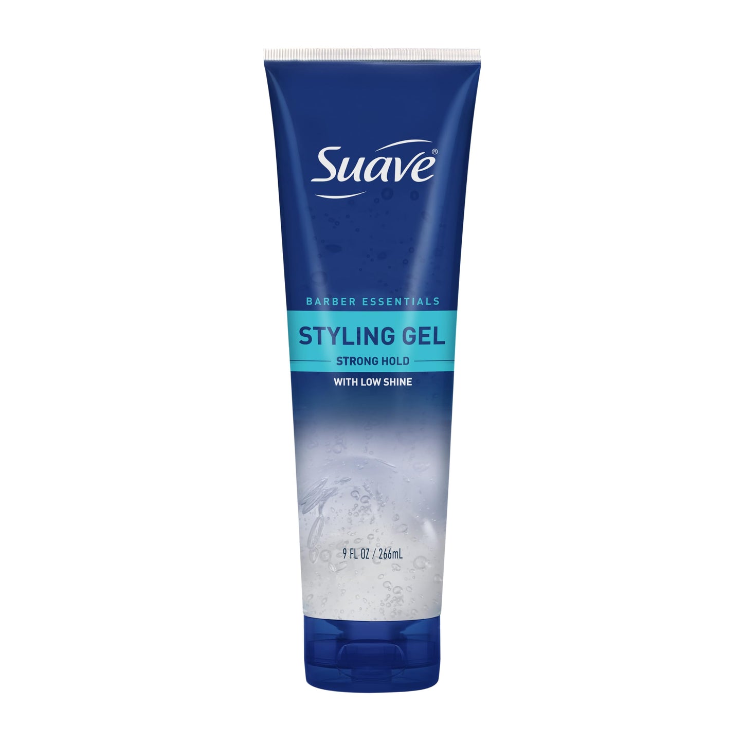 Suave Barber Essentials Styling Gel for Men, Strong Hold and Low Shine, No Flakes, Barber-Quality Results, 9 oz