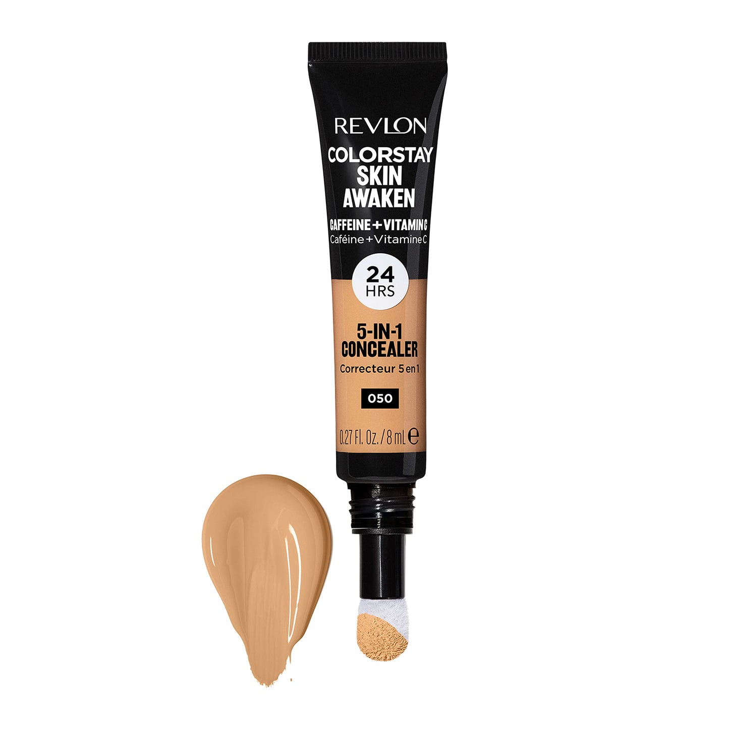 Revlon ColorStay Skin Awaken 5-in-1 Concealer, Lightweight, Creamy Longlasting Face Makeup with Caffeine & Vitamin C, For Imperfections, Dark Circles