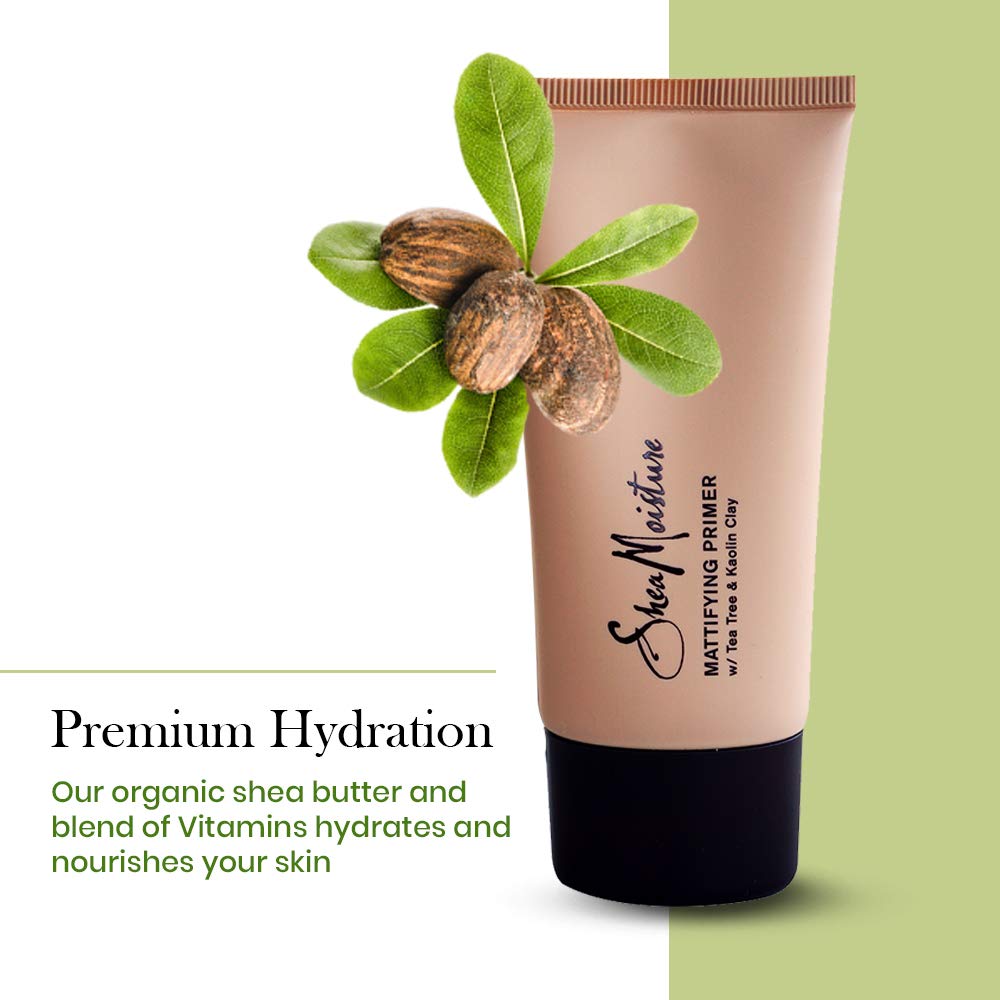 SheaMoisture Mattifying Primer - Matte Face Primer Hydrates and Balances Skin - Made with Organic Shea Butter, Tea Tree and Kaolin Clay (Good