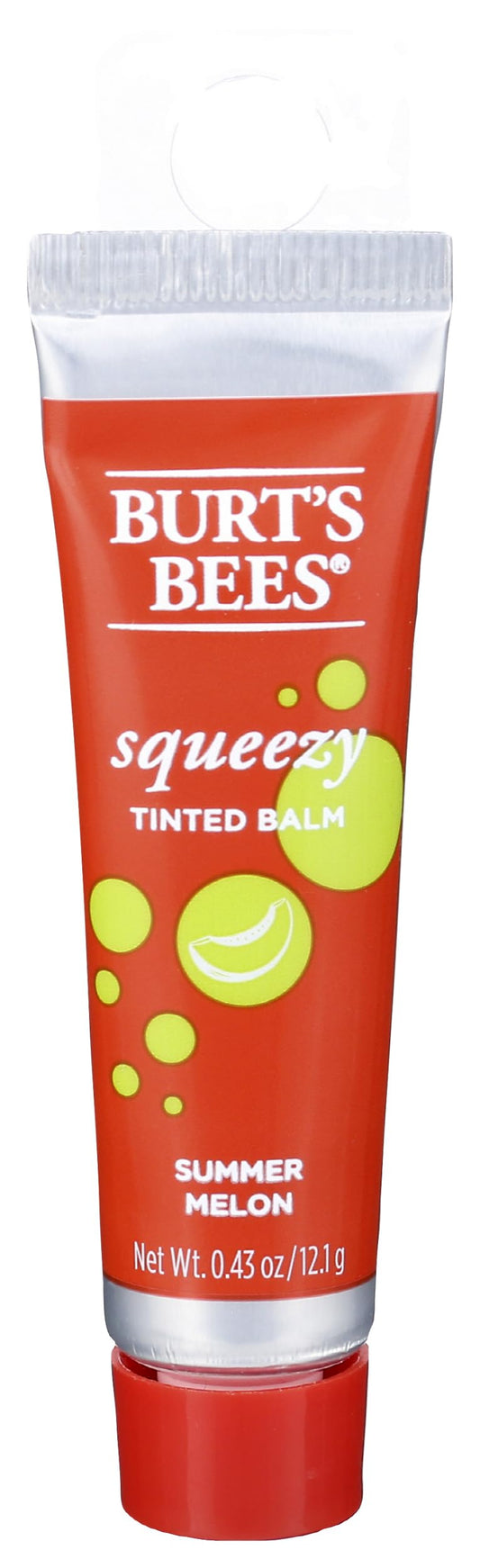 Burts Bees, Lip Balm Tinted Squeezy Summer Melon, 0.43 Ounce