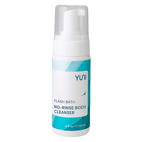 YUNI Beauty Waterless Body Wash (4 oz) - Rinse-Free Foaming Bath and Clean Body Wash Solution Instantly Remove Sweat, Dirt, Odor, Travel, Camping