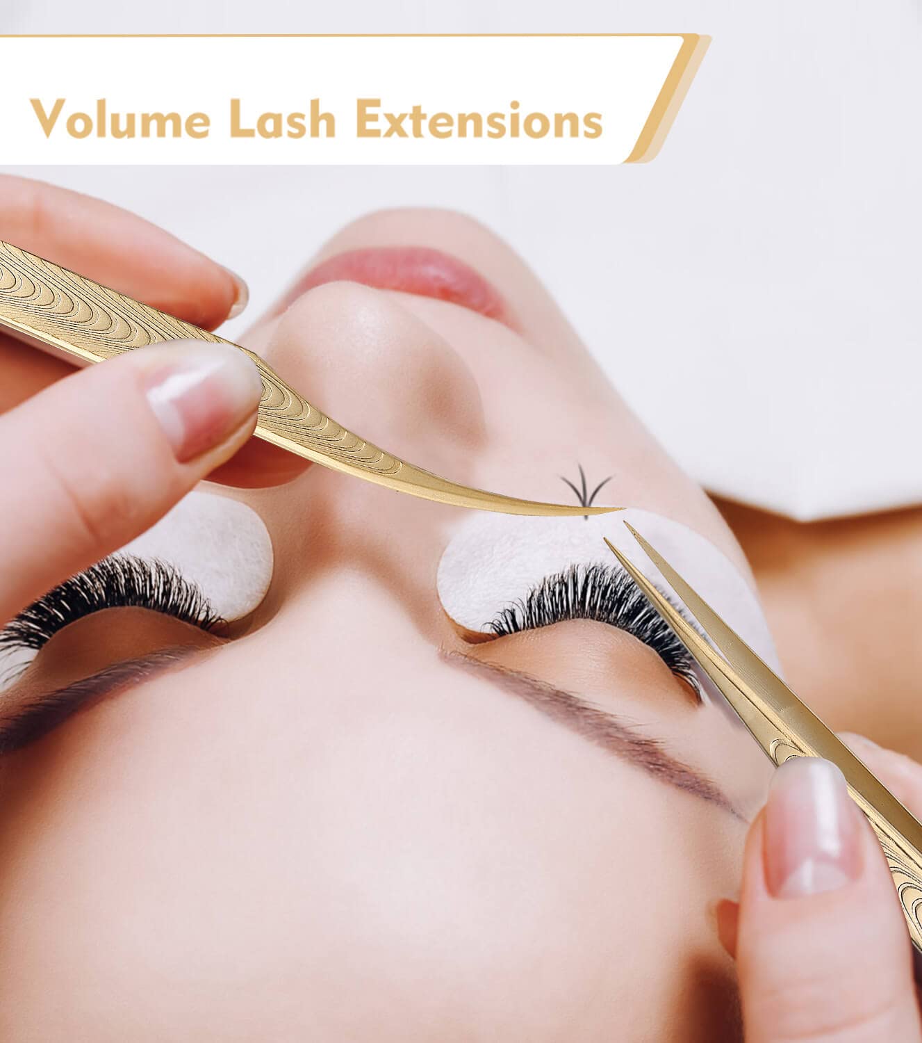 Ms.Queen Straight Tweezers for Eyelash Extensions-Precision Lashing Tweezers for Individual Volume Lashes Extensions,Straight