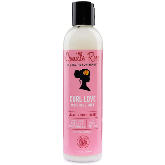 Camille Rose Leave-In Conditioner, Curl Love Moisture Milk - Curly Hair Moisture, Detangler, Frizz Control, 8 Fl Oz