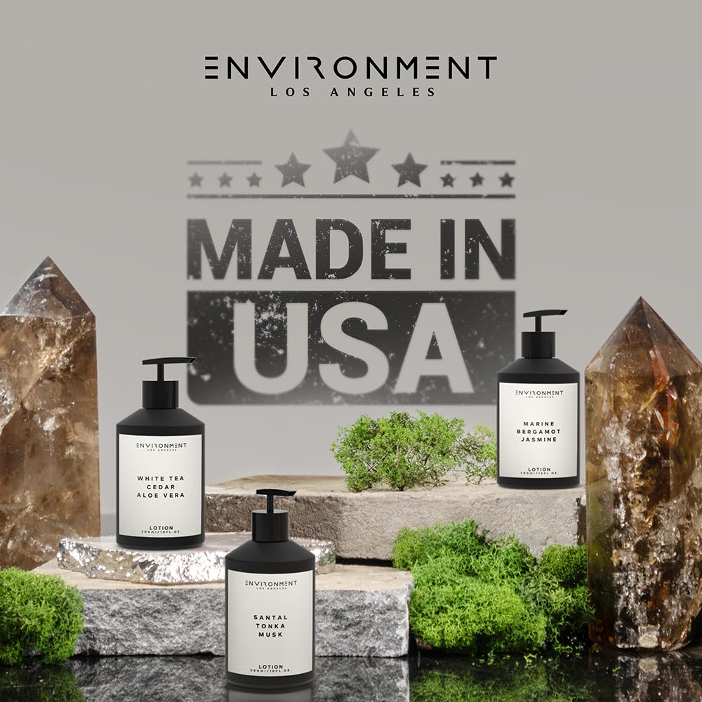 ENVIRONMENT Inspired by 5-Star Resort RC Lotion, 300ml Luxury Scented Lotion (Marine | Bergamot | Jasmine) Bathroom Luxury, Men & Women High-End Body