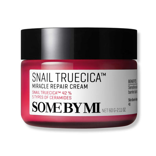 SOME BY MI Snail Truecica Miracle Repair Cream - 2.02Oz, 60ml - Made from Snail Mucin for Sensitive Skin - Daily Repair Face Moisturizer for Acne