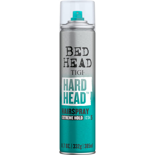 TIGI Bed Head Hard Head Hair Spray - Extra Strong Hold for All Day Style and All Hair Types, 11.7 oz