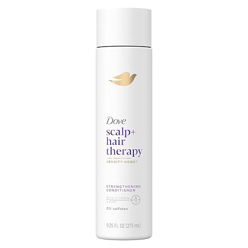Dove Density Boost Strengthening Conditioner Scalp + Hair Therapy for protecting against premature breakage, with Vitamin B3, Zinc and 0% sulfates