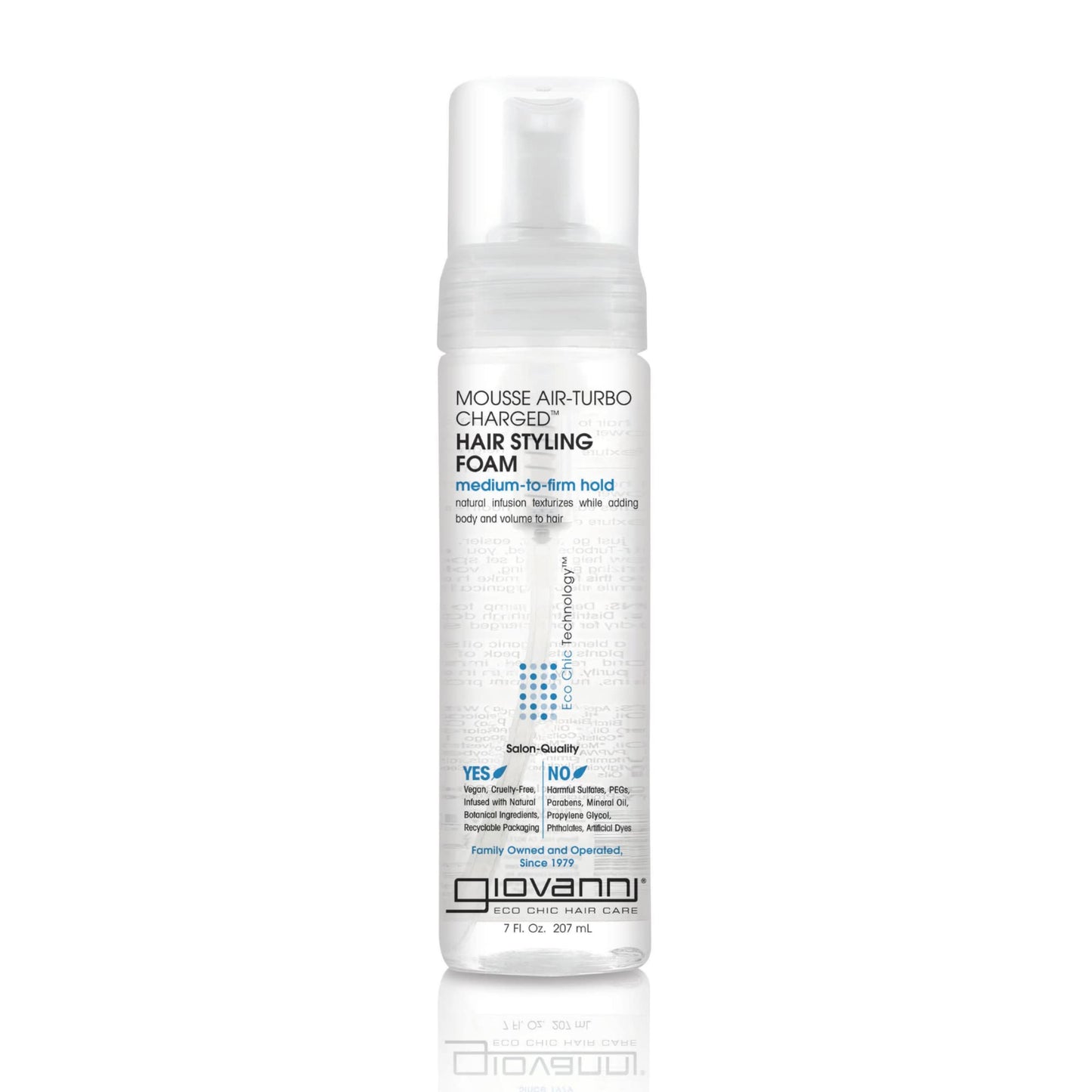 GIOVANNI Mousse Hair Styling Foam - Mousse for Curly Hair, Volumizing Hair Foam for Women & Men, Foaming, Add Texture for Curls & Wavy Hair, Defining