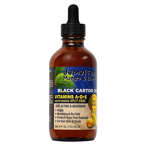 Jamaican Mango & Lime Black Castor Oil - Hair & Scalp Oil for Locs, Braids, Twists & Natural Hair - Strengthens, Moisturizes & Promotes Hair Growth