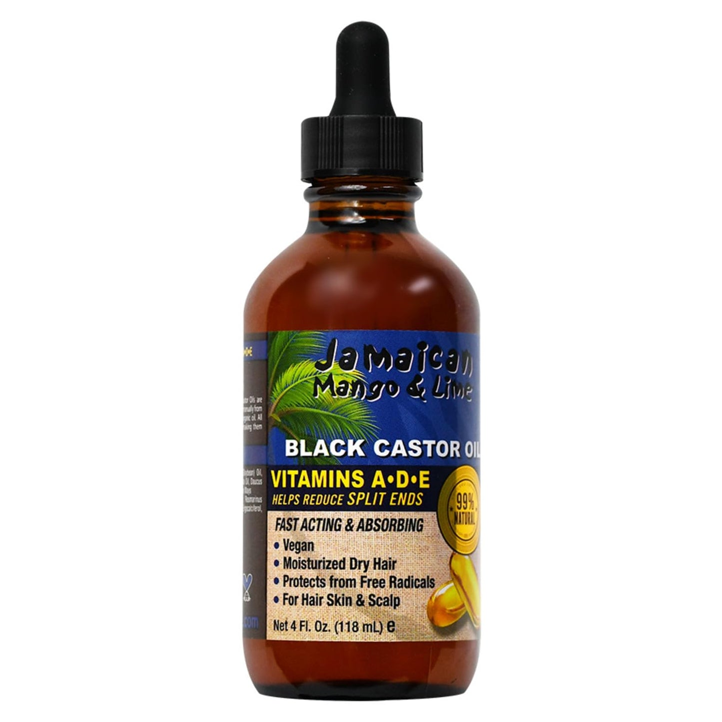 Jamaican Mango & Lime Black Castor Oil - Hair & Scalp Oil for Locs, Braids, Twists & Natural Hair - Strengthens, Moisturizes & Promotes Hair Growth