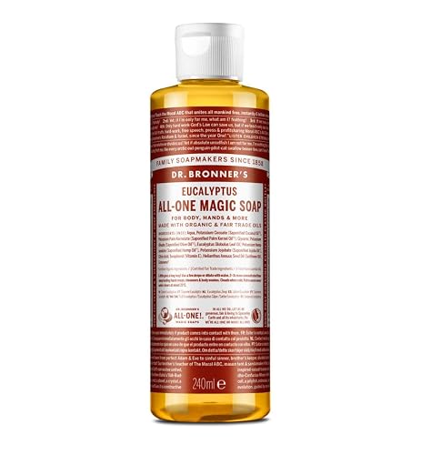 Dr. Bronner's Magic Soaps: Liquid Castile Soap, Eucalyptus 8 oz (3 pack)